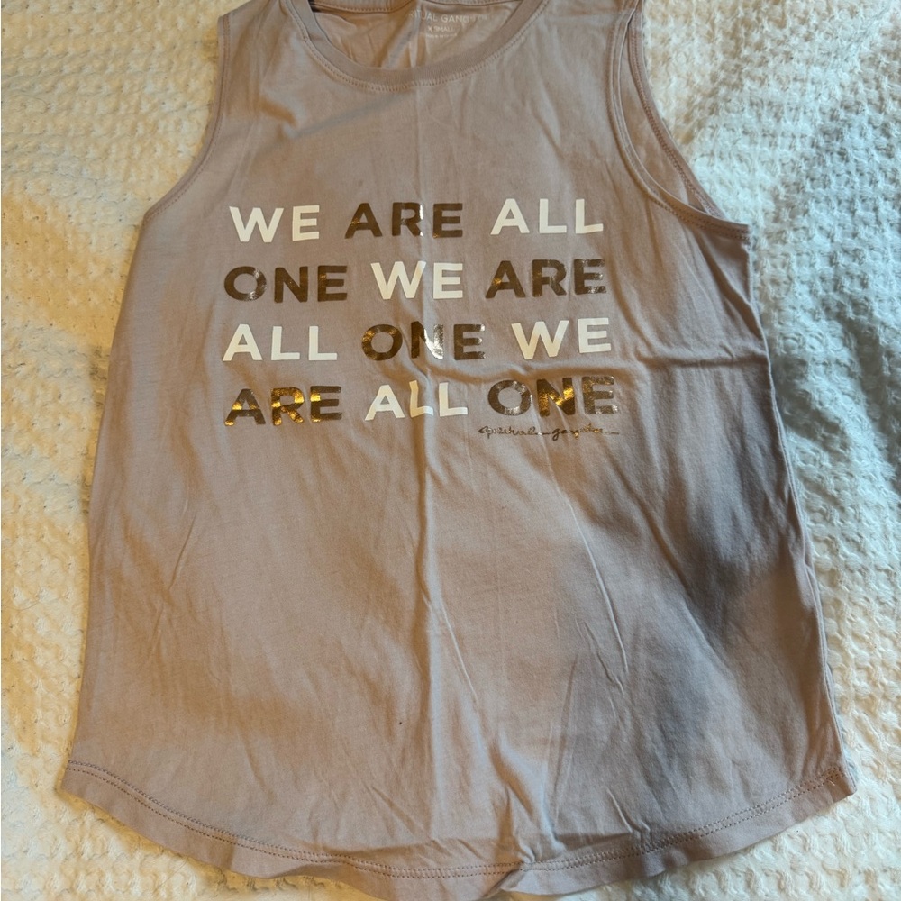 Spiritual Gangster Rose & Gold Tank Top